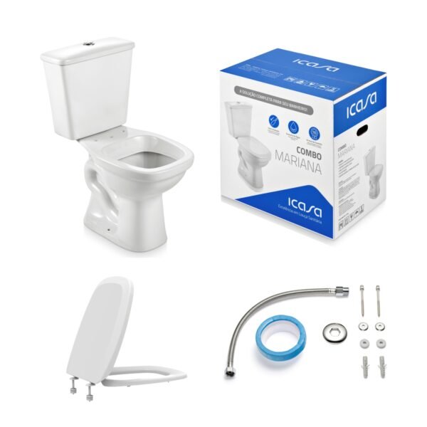BACIA C/CAIXA ACOPLADA MARIANA BR ICASA - KIT