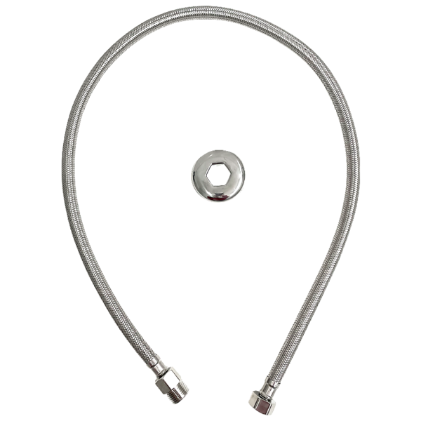 Engate Flexível Trançado 100 Cm Inox - Flux - Imagem 2