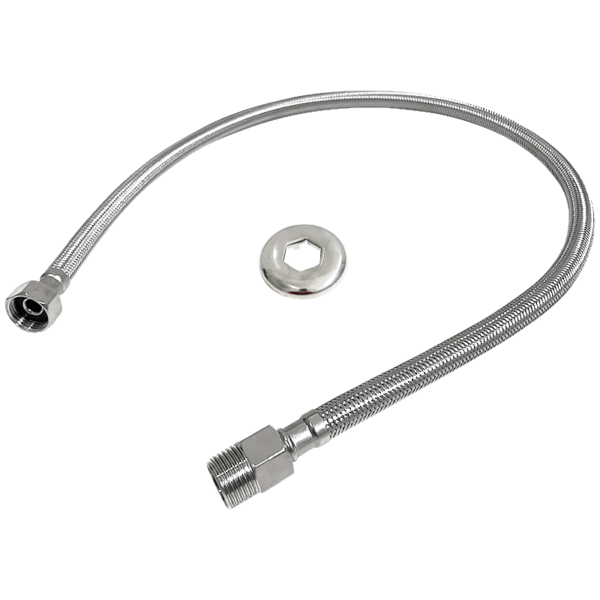 Engate Flexível Trançado 100 Cm Inox - Flux