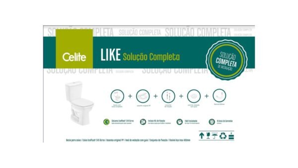 BACIA C/CAIXA ACOPLADA LIKE BR CELITE - KIT - Imagem 2