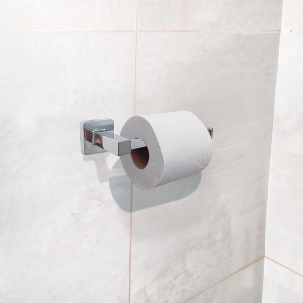 Porta Papel Higiênico Quadrado Inox Cromado Flux - Imagem 2