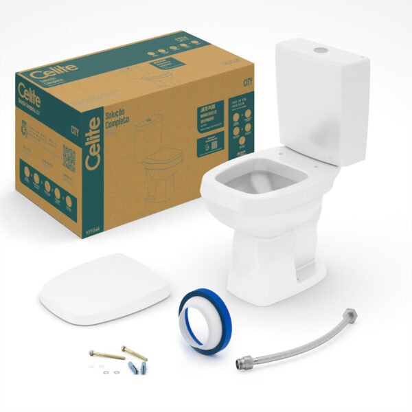 BACIA C/CAIXA ACOPLADA CITY BR CELITE - KIT