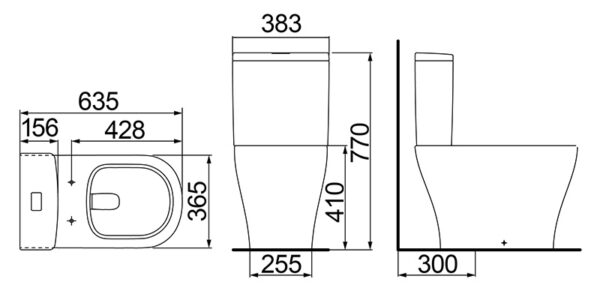 BACIA C/CAIXA ACOPLADA CLASS BR LORENZETTI - KIT - Imagem 3