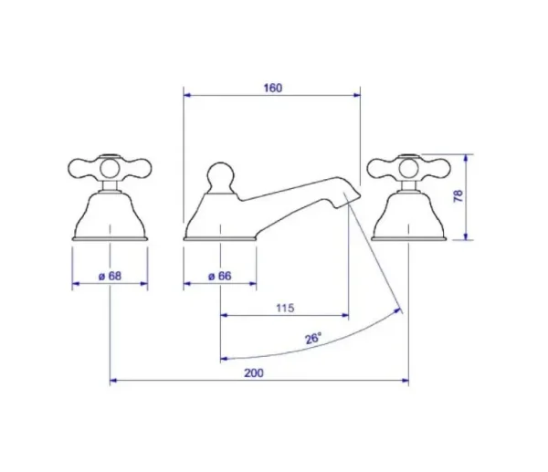 Misturador de Mesa para Lavatório Bica Baixa Belle Époque Deca - Imagem 2