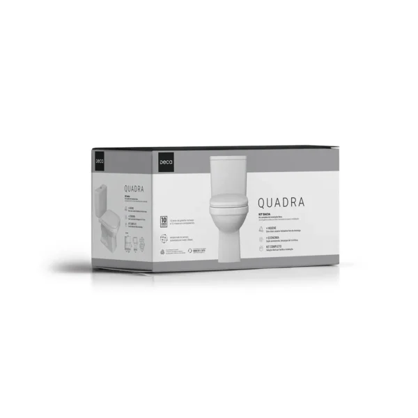BACIA C/ CAIXA ACOPLADA QUADRA BR DECA - KIT