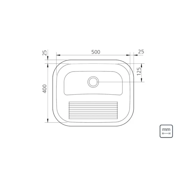Tanque Inox de Sobrepor 50x40cm Polido Tramontina - Imagem 2