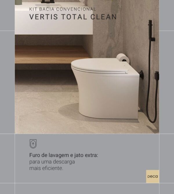BACIA CONV. BRANCO - VERTIS CLEAN DECA - KIT - Imagem 5