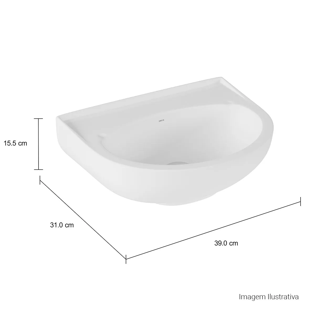 Lavatório Izy Branco Deca - Imagem 2