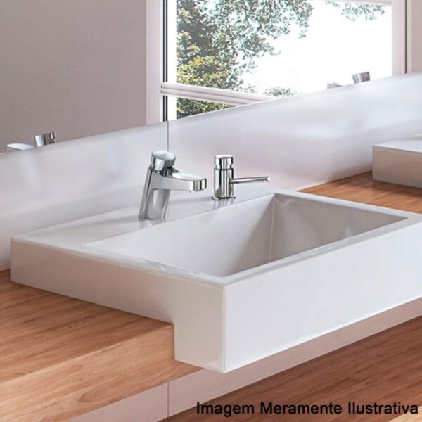 CUBA SEMI ENCAIXE QUADRADA 410X410X145 DOCOL 00970126 - Imagem 2