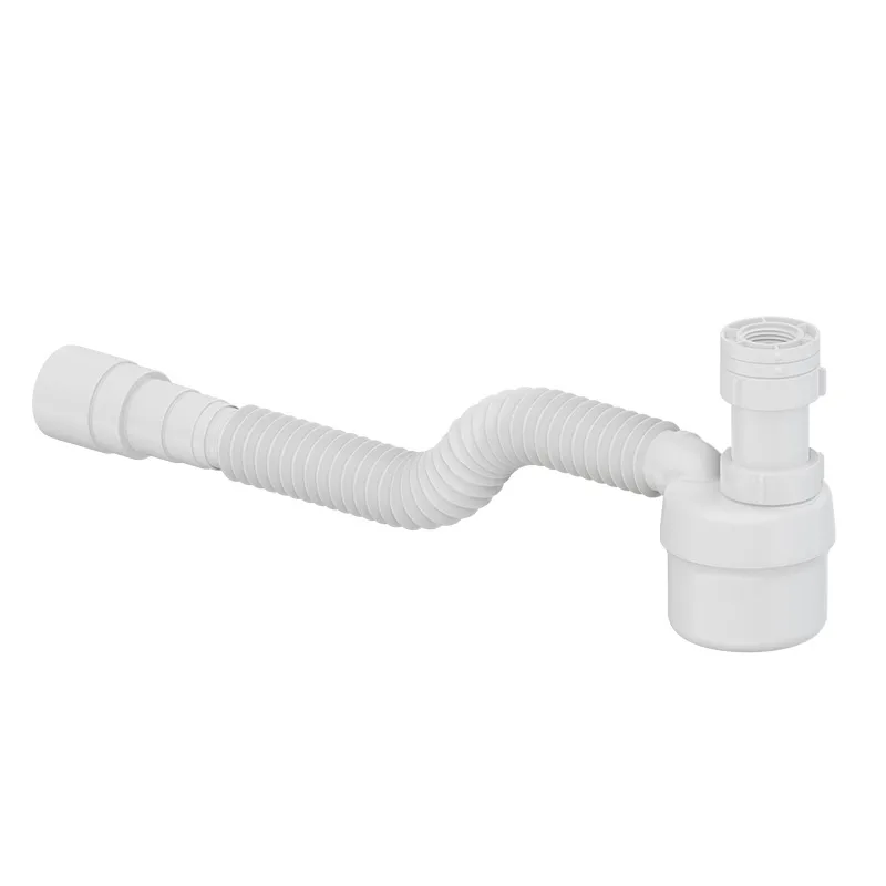 Sifão Ajustável Multiuso Copo Branco 32,5cm - 70cm (visão diagonal)