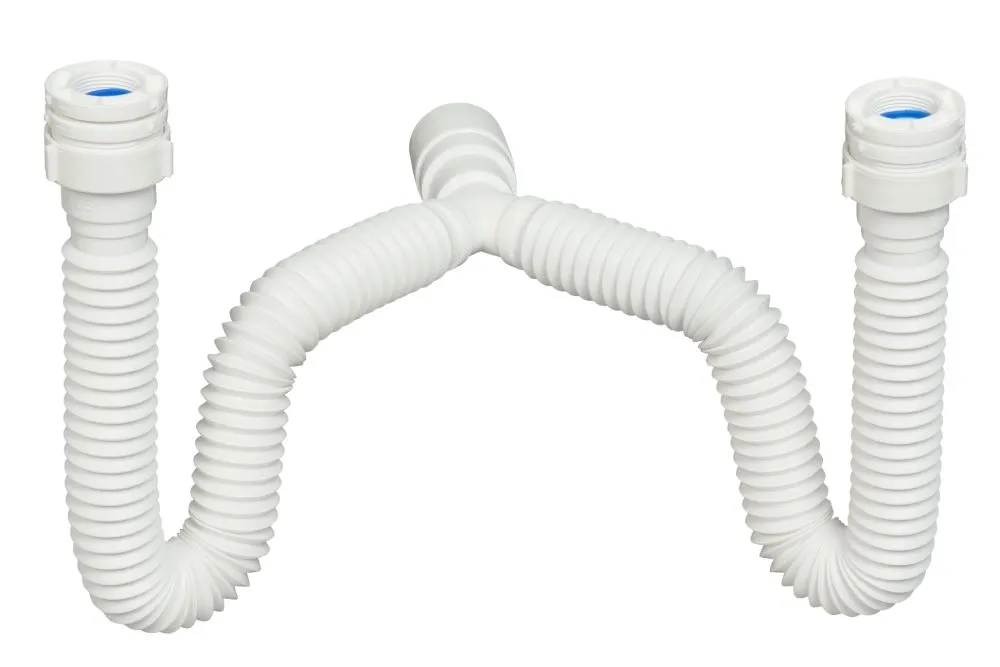 Sifão Ajustável Multiuso Duplo Branco 66 cm - 88 cm